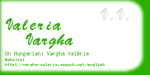 valeria vargha business card