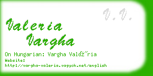 valeria vargha business card